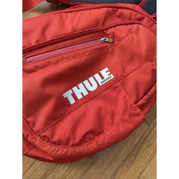 Thule Sweden Orange Backpack Sling Padded Vintage - Picture 2 of 8